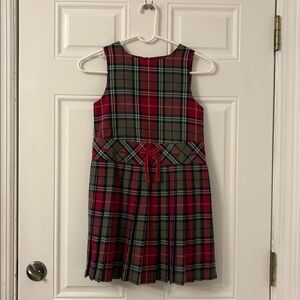 Talbots Kids Classic Plaid Dress Girl's Size 7 red green